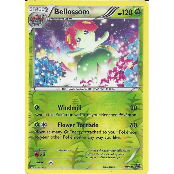 Pokemon XY Ancient Origins Card - BELLOSSOM 4/98 REV HOLO