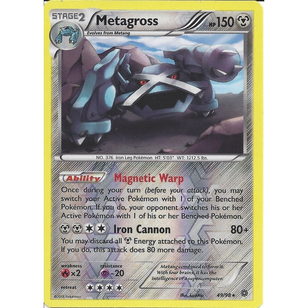 Pokemon XY Ancient Origins Card - METAGROSS 49/98 REV HOLO