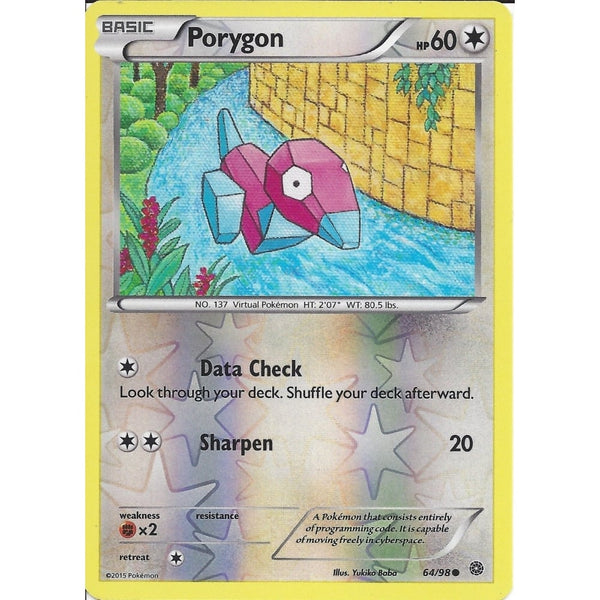 Pokemon XY Ancient Origins Card - PORYGON 64/98 REV HOLO
