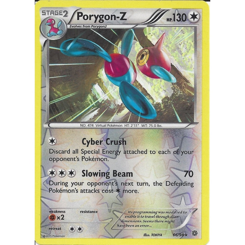 Pokemon XY Ancient Origins Card - PORYGON-Z 66/98 REV HOLO