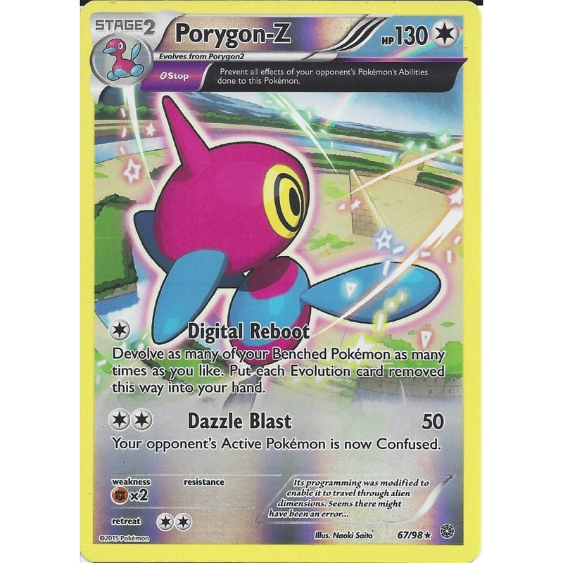 Pokemon XY Ancient Origins Card - PORYGON-Z 67/98 REV HOLO - Recaptured LTD Pokemon XY Ancient Origins Card - PORYGON-Z 67/98 REV HOLO - Recaptured LTD