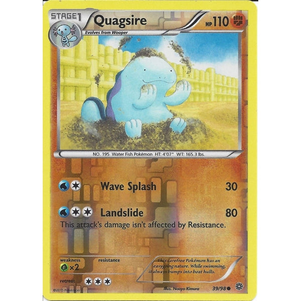 Pokemon XY Ancient Origins Card - QUAGSIRE 39/98 REV HOLO