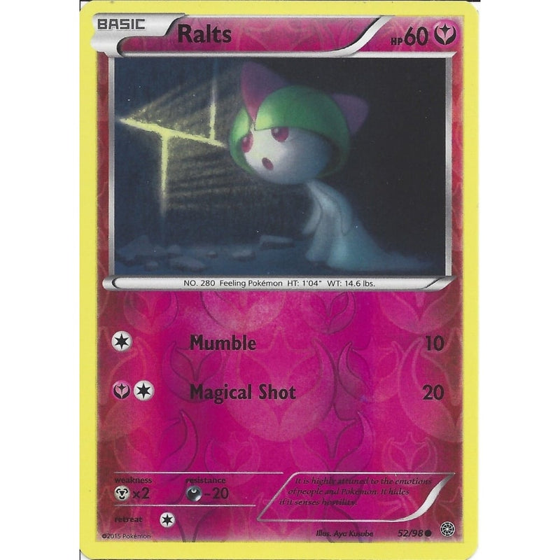 Pokemon XY Ancient Origins Card - RALTS 52/98 REV HOLO - Recaptured LTD Pokemon XY Ancient Origins Card - RALTS 52/98 REV HOLO - Recaptured LTD