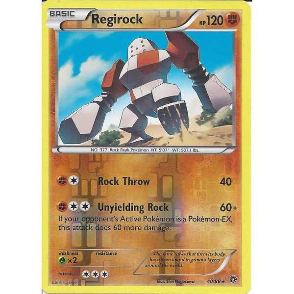 Pokemon XY Ancient Origins Card - REGIROCK 40/98 REV HOLO