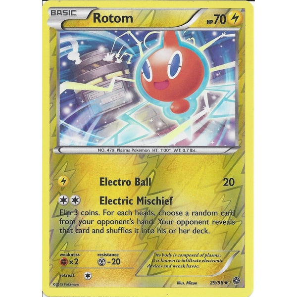 Pokemon XY Ancient Origins Card - ROTOM 29/98 REV HOLO
