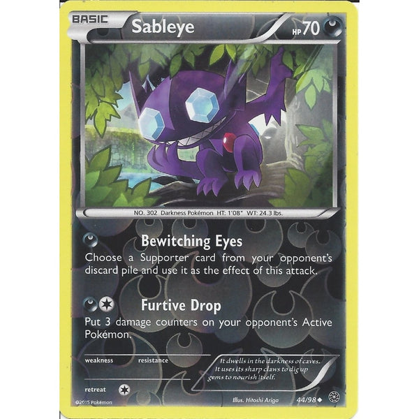 Pokemon XY Ancient Origins Card - SABLEYE 44/98 REV HOLO