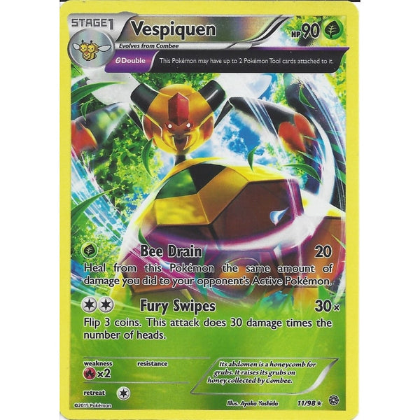 Pokemon XY Ancient Origins Card - VESPIQUEN 11/98 REV HOLO