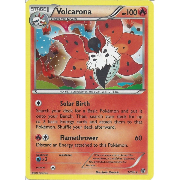 Pokemon XY Ancient Origins Card - VOLCARONA 17/98 HOLO - RARE