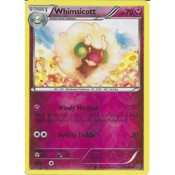 Pokemon XY Ancient Origins Card - WHIMSICOTT 56/98 REV HOLO
