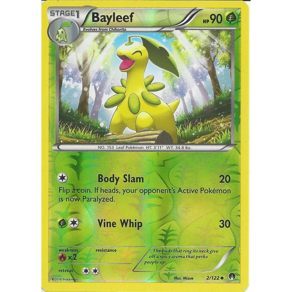 Pokemon XY BREAK-POINT - BAYLEEF 2/122 REV-ERSE HOLO