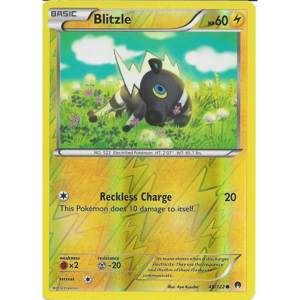 Pokemon XY BREAK-POINT - BLITZLE 48/122 REV-ERSE HOLO