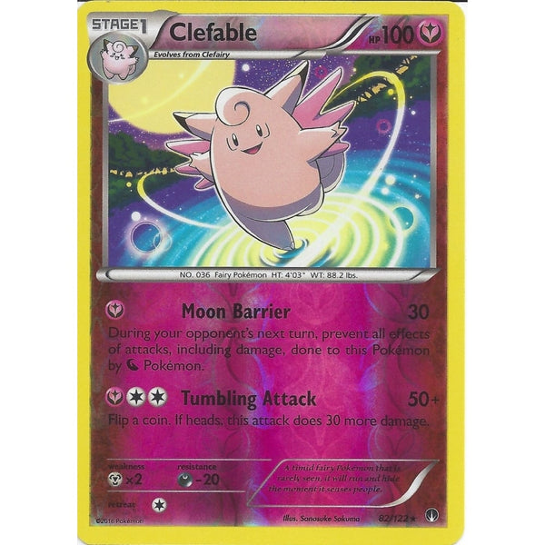 Pokemon XY BREAK-POINT - CLEFABLE 82/122 REV-ERSE HOLO