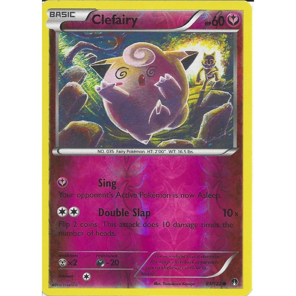 Pokemon XY BREAK-POINT - CLEFAIRY 81/122 REV-ERSE HOLO