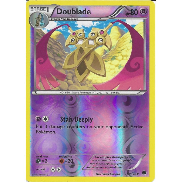 Pokemon XY BREAK-POINT - DOUBLADE 61/122 REV-ERSE HOLO