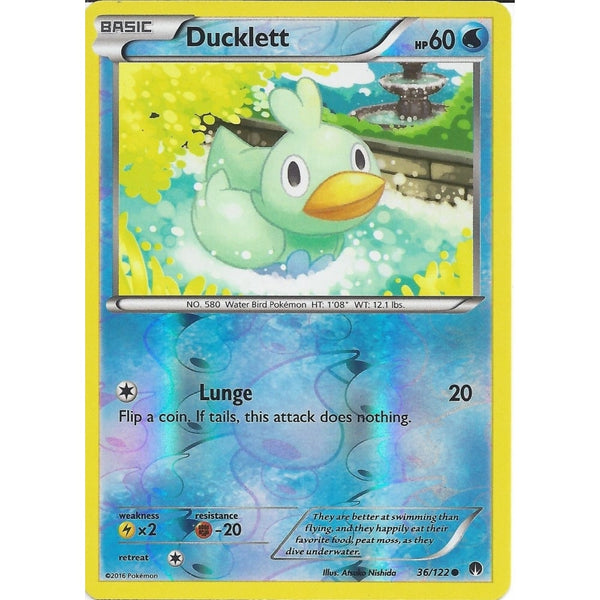 Pokemon XY BREAK-POINT - DUCKLETT 36/122 REV-ERSE HOLO