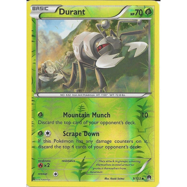 Pokemon XY BREAK-POINT - DURANT 9/122 REV-ERSE HOLO