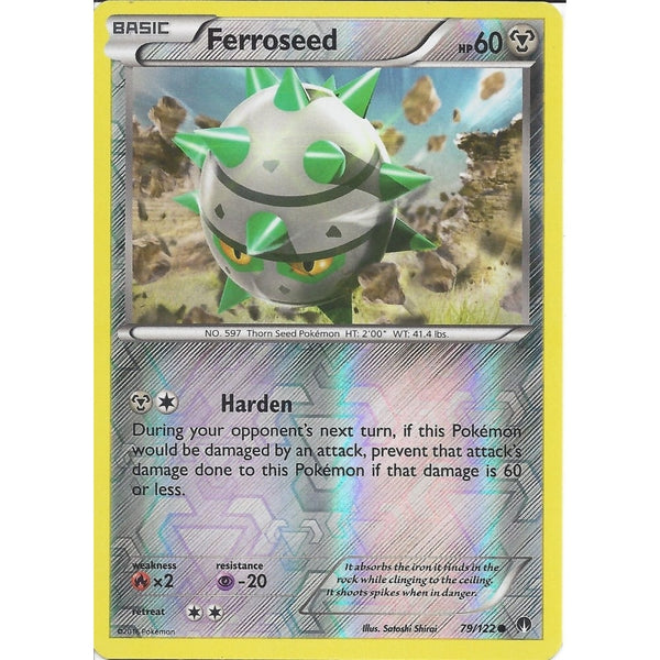 Pokemon XY BREAK-POINT - FERROSEED 79/122 REV-ERSE HOLO