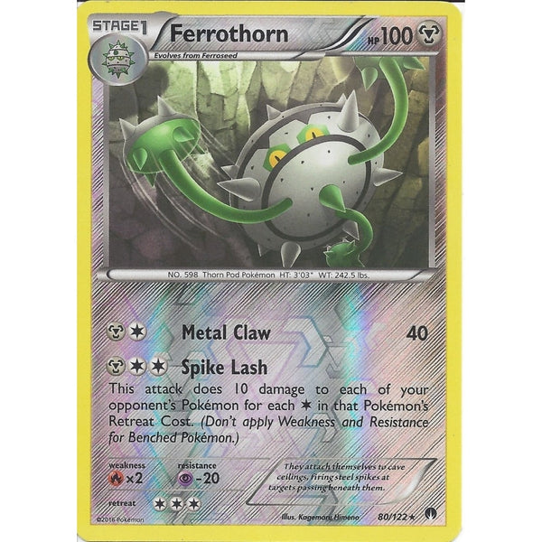 Pokemon XY BREAK-POINT - FERROTHORN 80/122 REV-ERSE HOLO