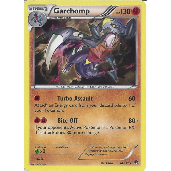 Pokemon XY BREAK-POINT - GARCHOMP 70/122 RARE HOLO