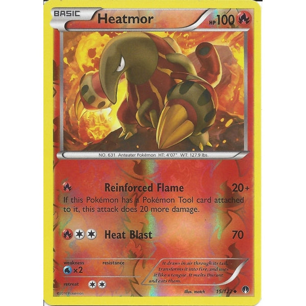 Pokemon XY BREAK-POINT - HEATMOR 15/122 REV-ERSE HOLO