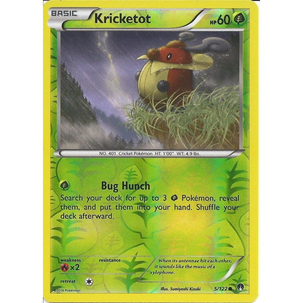 Pokemon XY BREAK-POINT - KRICKETOT 5/122 REV-ERSE HOLO