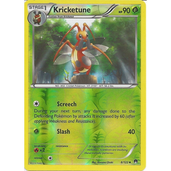 Pokemon XY BREAK-POINT - KRICKETUNE 6/122 REV-ERSE HOLO