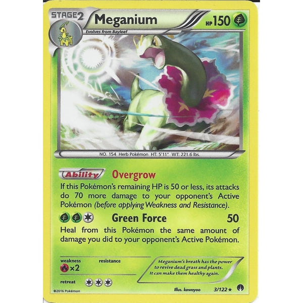 Pokemon XY BREAK-POINT - MEGANIUM 3/122 RARE HOLO