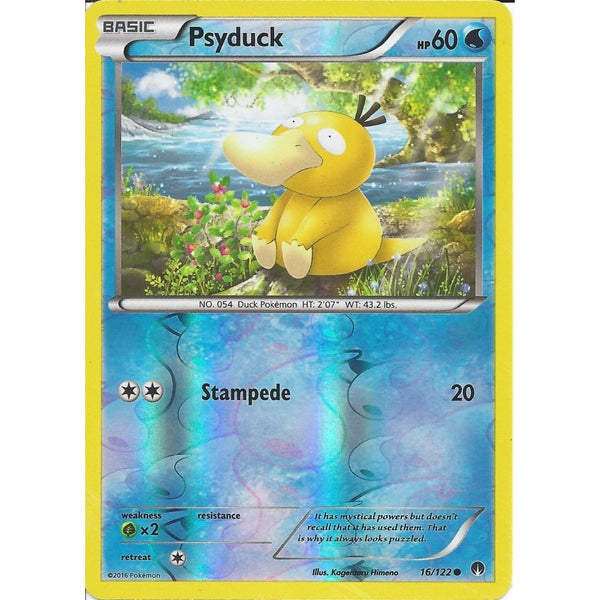 Pokemon XY BREAK-POINT - PSYDUCK 16/122 REV-ERSE HOLO
