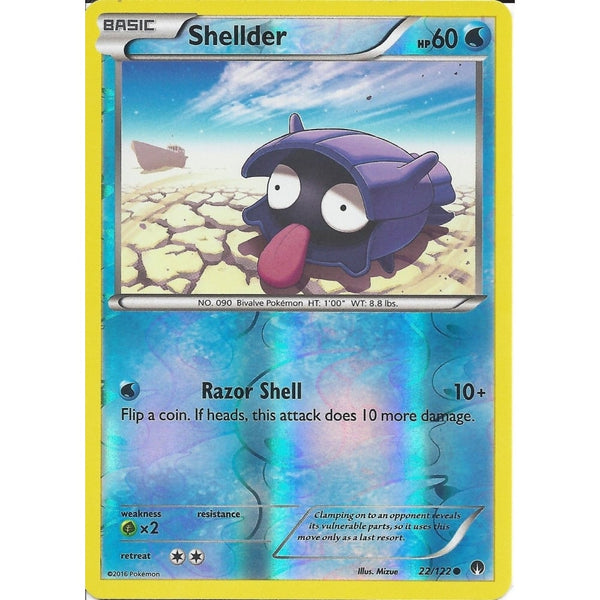 Pokemon XY BREAK-POINT - SHELLDER 22/122 REV-ERSE HOLO