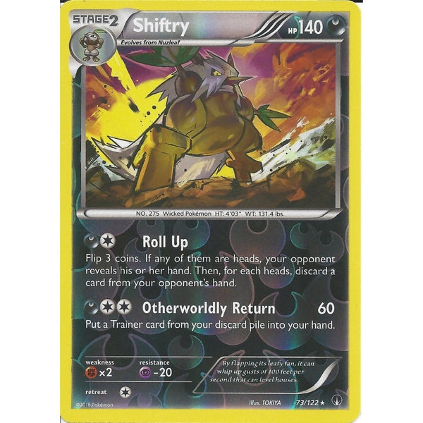 Pokemon XY BREAK-POINT - SHIFTRY 73/122 REV-ERSE HOLO