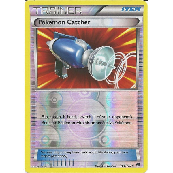 Pokemon XY BREAK-POINT - TRAINER- POKEMON CATCHER 105/122 REV-ERSE HOLO