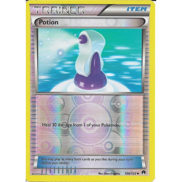 Pokemon XY BREAK-POINT - TRAINER- POTION 106/122 REV-ERSE HOLO