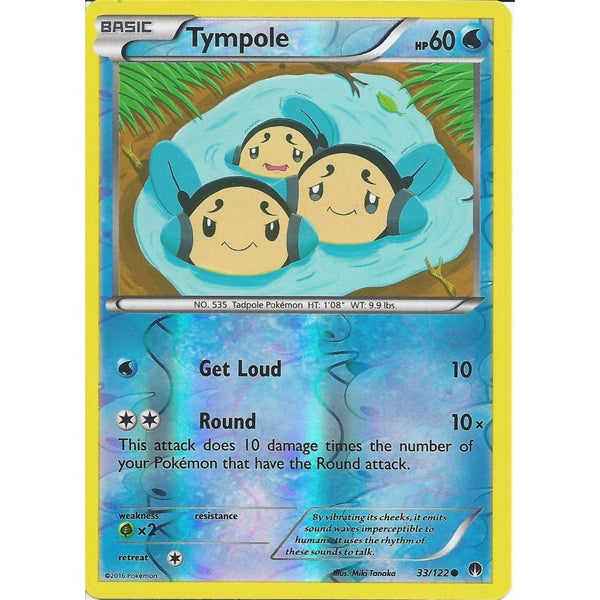 Pokemon XY BREAK-POINT - TYMPOLE 33/122 REV-ERSE HOLO