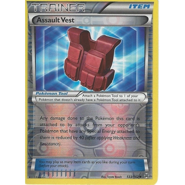 POKEMON XY BREAK THROUGH - ASSAULT VEST 133/162 REV HOLO