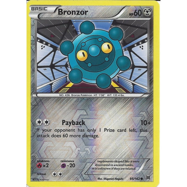 Pokemon XY BREAK THROUGH - BRONZOR 95/162 REVERSE HOLO