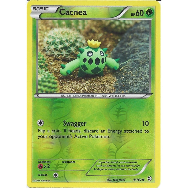 Pokemon XY BREAK THROUGH - CACNEA 4/162 REVERSE HOLO