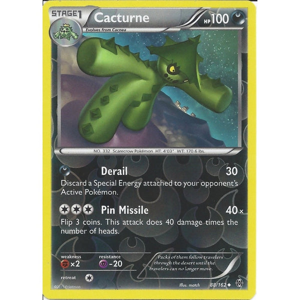 Pokemon XY BREAK THROUGH - CACTURNE 88/162 REVERSE HOLO