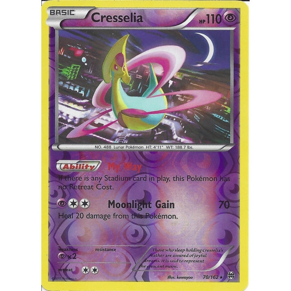 Pokemon XY BREAK THROUGH - CRESSELIA 70/162 REVERSE HOLO