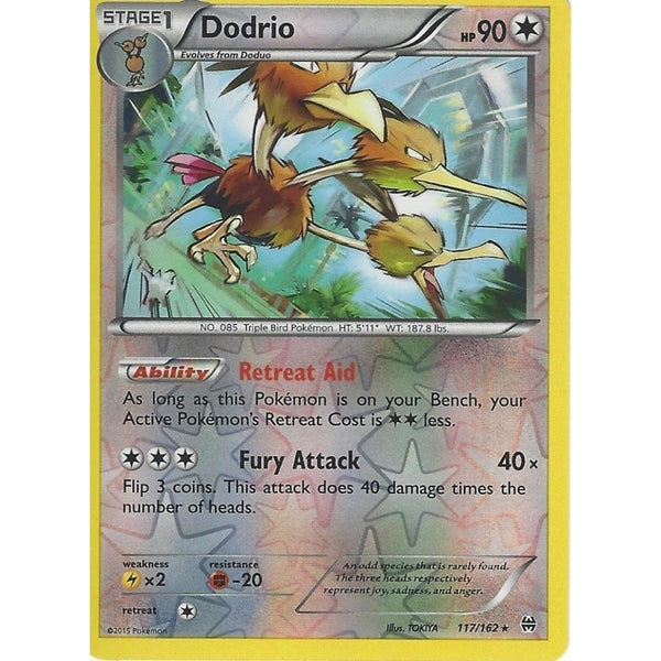 POKEMON XY BREAK THROUGH - DODRIO 117/162 REV HOLO