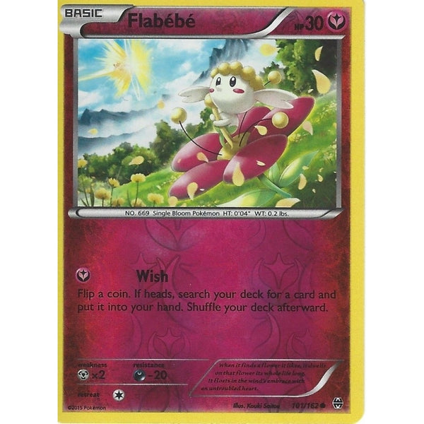 POKEMON XY BREAK THROUGH - FLABEBE 101/162 REV HOLO