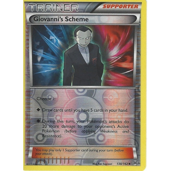 POKEMON XY BREAK THROUGH - GIOVANNI'S SCHEME 138/162 REV HOLO