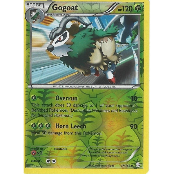 POKEMON XY BREAK THROUGH - GOGOAT 17/162 REV HOLO