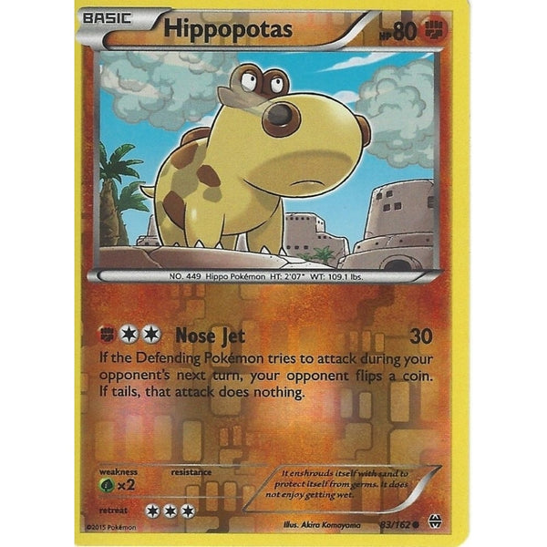 POKEMON XY BREAK THROUGH - HIPPOPOTAS 83/162 REV HOLO