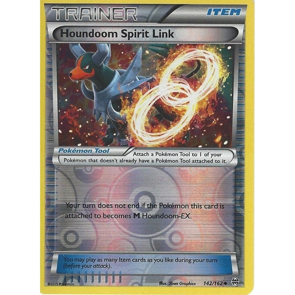 POKEMON XY BREAK THROUGH - HOUNDOOM SPIRIT LINK 142/162 REV HOLO