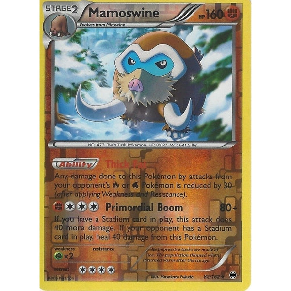 POKEMON XY BREAK THROUGH - MAMOSWINE 82/162 REV HOLO