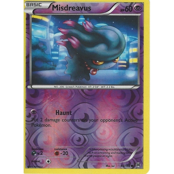 POKEMON XY BREAK THROUGH - MISDREAVUS 65/162 REV HOLO