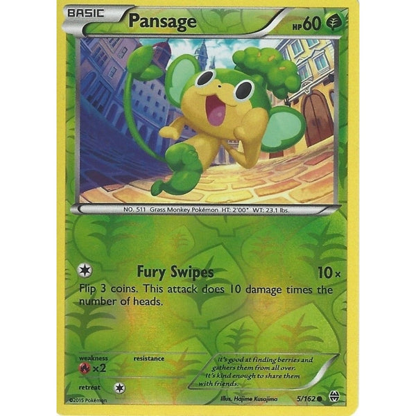 POKEMON XY BREAK THROUGH - PANSAGE 5/162 REV HOLO