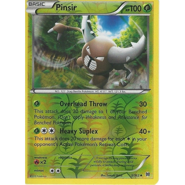 POKEMON XY BREAK THROUGH - PINSIR 3/162 REV HOLO