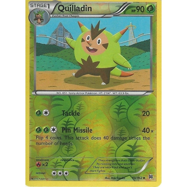 POKEMON XY BREAK THROUGH - QUILLADIN 10/162 REV HOLO