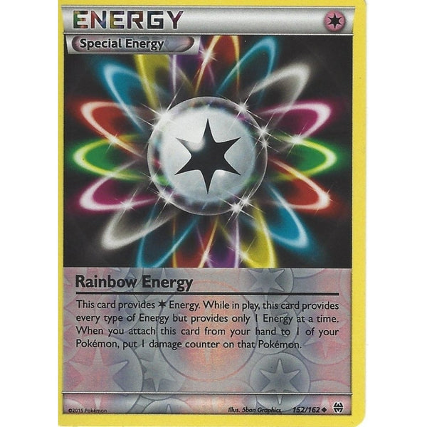 POKEMON XY BREAK THROUGH - RAINBOW ENERGY 152/162 REV HOLO
